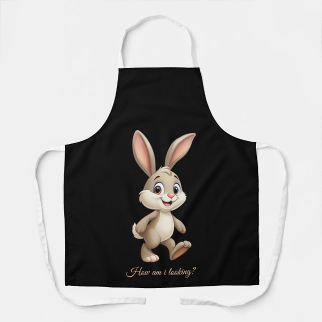 Personalisierte Kaninchen-Schürze Niedlich Bunny D Schürze (Vorderseite)