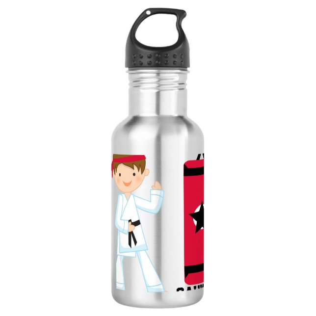 Personalisierte Karate-Flaschen-Flasche Edelstahlflasche (Vorderseite)