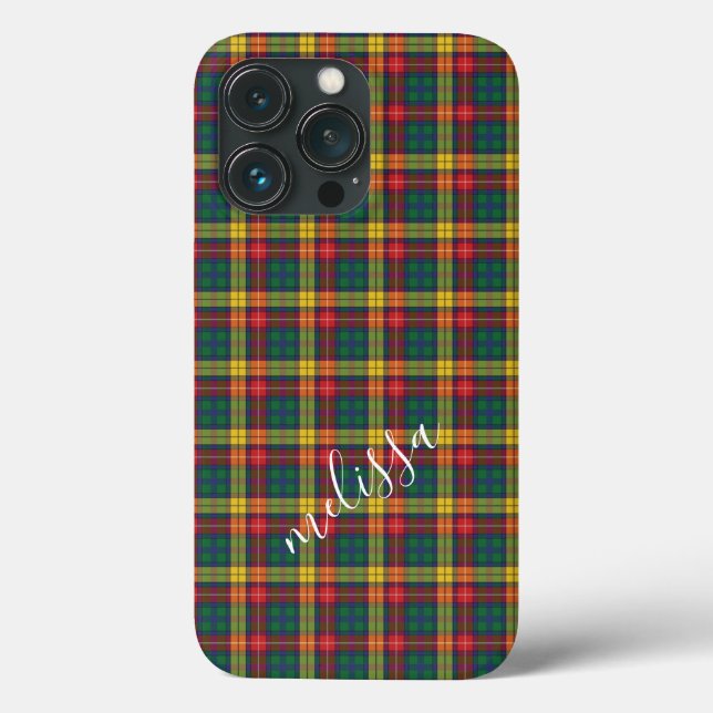 Personalisierte Karierte Buchanan Tartan Mama Gebu Case-Mate iPhone Hülle (Rückseite)