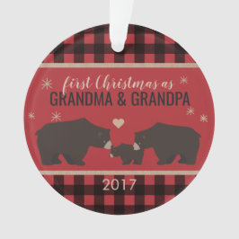 Personalisierte Karierte Grandelmütter-Acrylschmuc Ornament