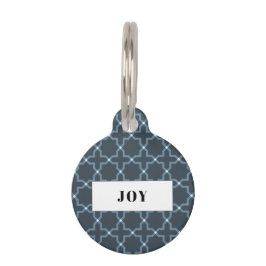 Personalisierte Karkohle Grau-Star-Muster Pile Haustiermarke