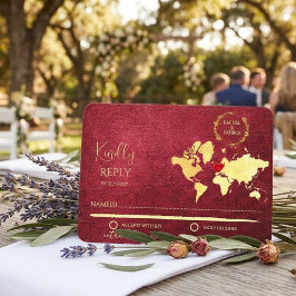 Personalisierte Karte der Liebesreise-Hochzeit