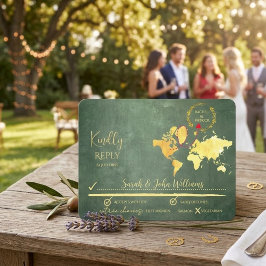 Personalisierte Karte der Liebesreise-Hochzeit