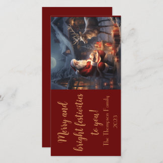 Personalisierte Karte für den Vintagen Weihnachtsm