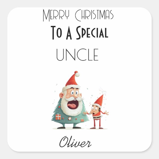 Personalisierte Karte für ein Liebes Quadratischer Aufkleber (Vorderseite)