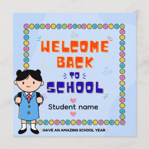 Personalisierte Karte zum Schulbeginn Erster Sch