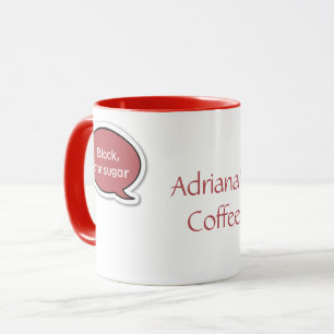 Personalisierte Kastanien-rote Tasse