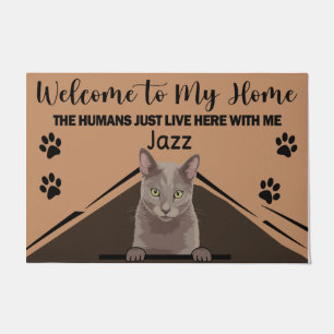 Personalisierte Katze Doormat, willkommen auf unse Fußmatte