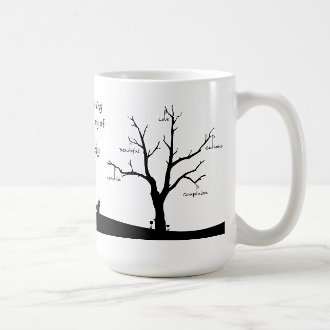 Personalisierte Katzen-Denkmal-Tasse Tasse (Rechts)