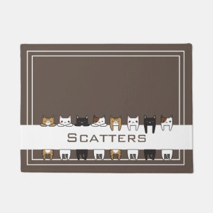 Personalisierte Katzen Nahrungs- und Wassermatte Fußmatte