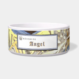 Personalisierte Katzen Schüssel Gold Blatt Porzell
