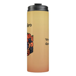 Personalisierte Katzen und Kürbis zu Halloween Thermosbecher