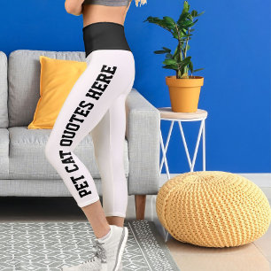 Personalisierte Katzen von Haustieren auf Schwarz- Capri Leggings