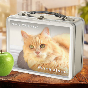 Personalisierte Katzenfoto-Einfach-Minimalistisch Metall Brotdose