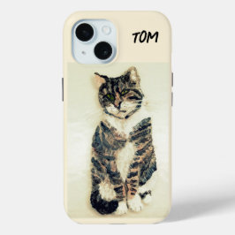 Personalisierte Katzenmalerei Case-Mate iPhone Hülle