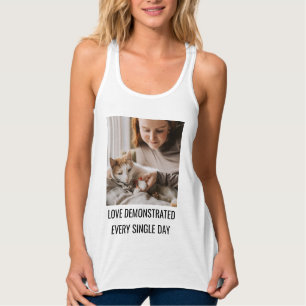 Personalisierte Katzenmutterliebe Familien-Tierfot Tank Top