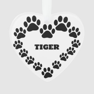 Personalisierte Katzenpfähle Herzdekoration Ornament