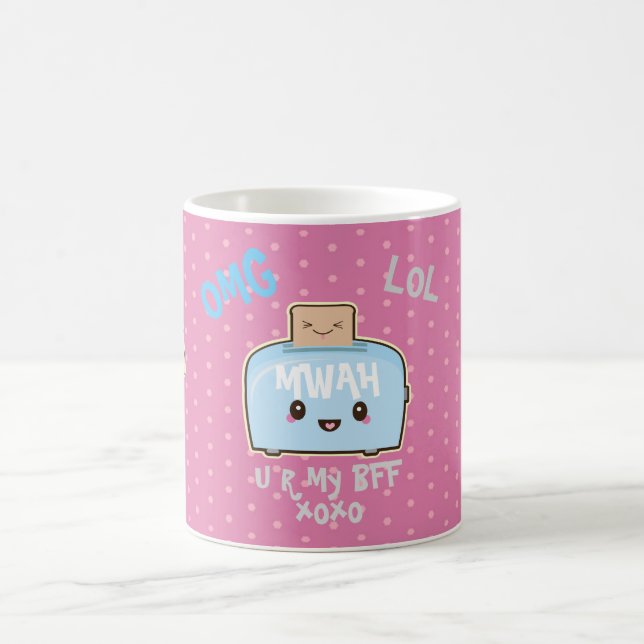 Personalisierte Kawaii BESTE FREUNDIN Best Friends Tasse (Mittel)