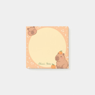 Personalisierte Kawaii Capybara Orange Haftnotizen Post-it Klebezettel
