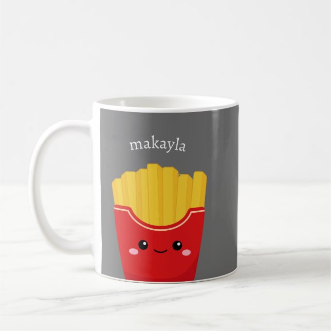 "Personalisierte Kawaii French Fries Tasse" Kaffeetasse (Links)