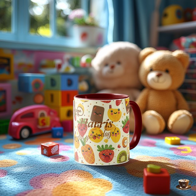 Personalisierte Kawaii Frucht-Tasse für Kinder Tasse (Von Creator hochgeladen)