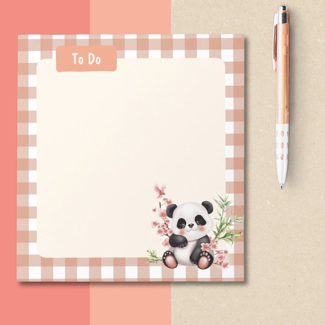 Personalisierte Kawaii-Schule Notizblock (Back to School To Do Panda Kawaii Anime Style Notepad)