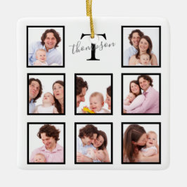 Personalisierte Keepake-Familienfoto-Collage Keramikornament