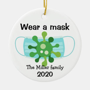 Personalisierte Keimbahn als Maske Keramik Ornament