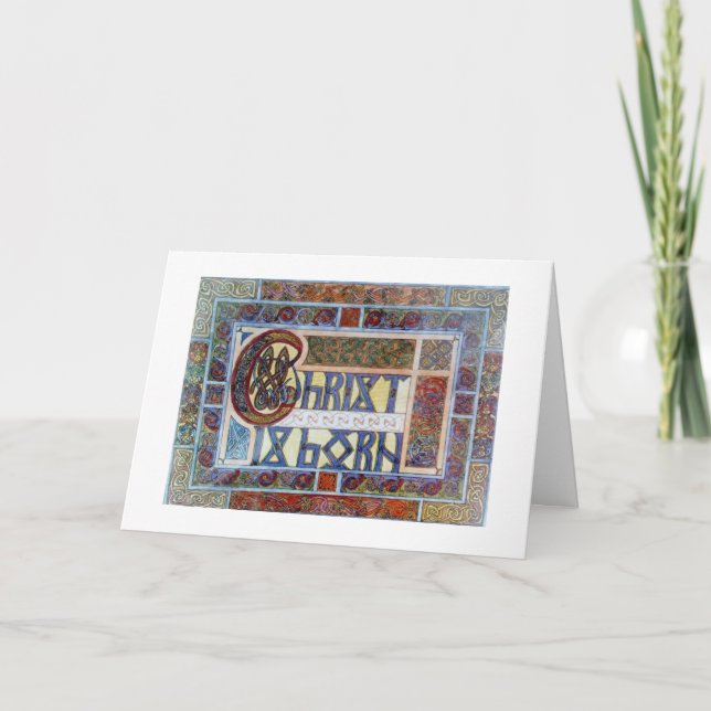 Personalisierte keltische Weihnachtskarte Feiertagskarte (Vorderseite)