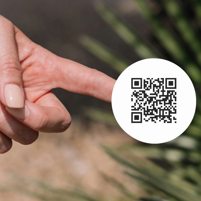 Personalisierte Kennzeichnungen für Unternehmen -  Runder Aufkleber (Personalized Business Labels Custom Round QR Code)