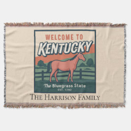 Personalisierte Kentucky-Wurfdecke Decke