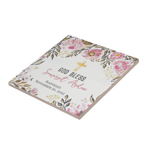 Personalisierte Keramik der Taufe Fliese