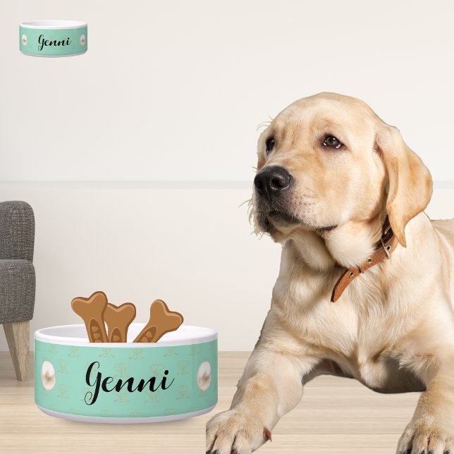 Personalisierte Keramik Haustiere Bowls: Elegant & Napf (Personalized Ceramic Pet Bowls Elegant & Large)