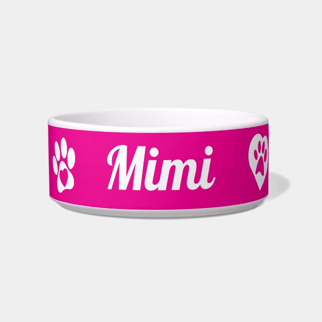 Personalisierte Keramik Katzenschale, individuelle Napf (Vorderseite)