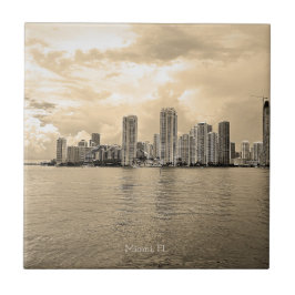 Personalisierte Keramik - Miami, Florida Fliese