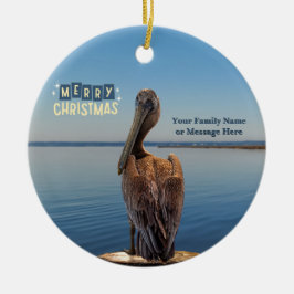 Personalisierte Keramik Pelican Weihnachtsschmuck