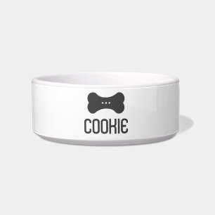 Personalisierte Keramik Pet Bowl (Schattengrau) Napf