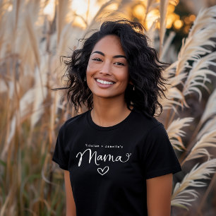 Personalisierte Kid-Namen Mama-Skript T-Shirt