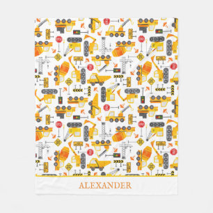 Personalisierte kids Wasserfarbenkonstruktionsfahr Fleecedecke