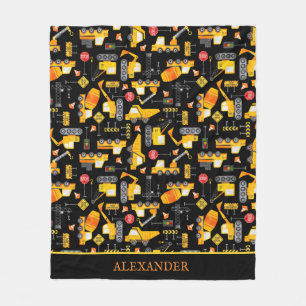 Personalisierte kids Wasserfarbenkonstruktionsfahr Fleecedecke