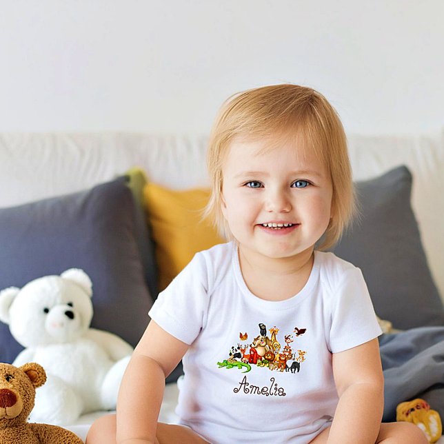 Personalisierte Kidtiere Kleinkind T-shirt (Von Creator hochgeladen)