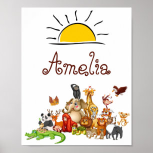 Personalisierte Kidtiere Poster
