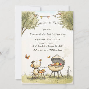 Personalisierte Kinder-BBQ-Geburtstagsvorlage Einladung