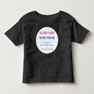 Personalisierte Kinder Fütterte keinen Allergieala Kleinkind T-shirt