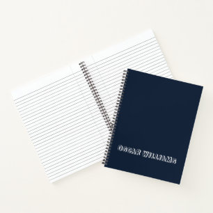 Personalisierte Kinder Name blau Notizbuch