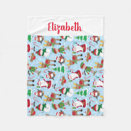 Personalisierte Kinder Name Weihnachten Fleecedecke