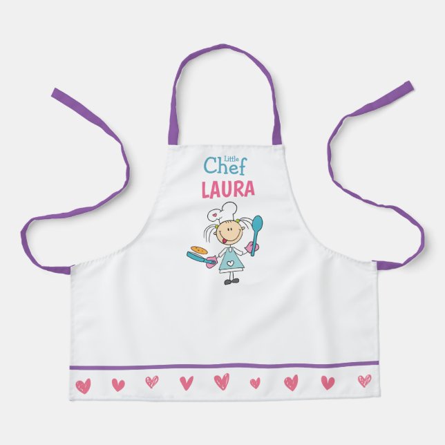 Personalisierte Kinder-Pfannkuchen-Kochschürze Schürze (Vorderseite)