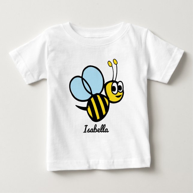 Personalisierte Kinder sind Niedliche, gelbe Humme Baby T-shirt (Vorderseite)