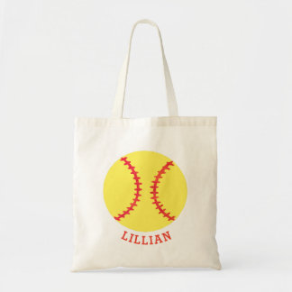 Personalisierte Kinder Softball Gelb Sportbeutel Tragetasche