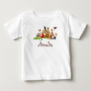 Personalisierte Kinder-Tiere  Baby T-shirt